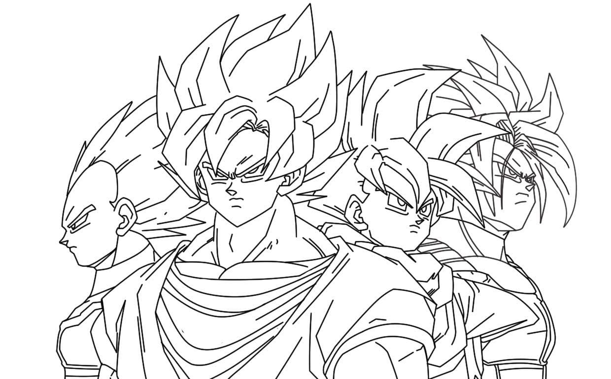 Çocuklar İçin Dragon Ball Boyama Sayfaları 
