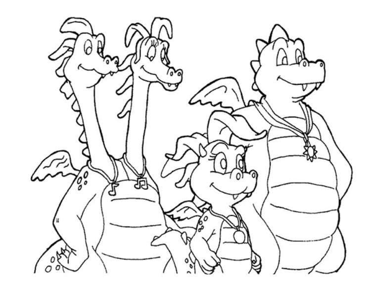 Çocuklar İçin Dragon Tales Ejderha Hikayeleri Boyama Sayfaları 