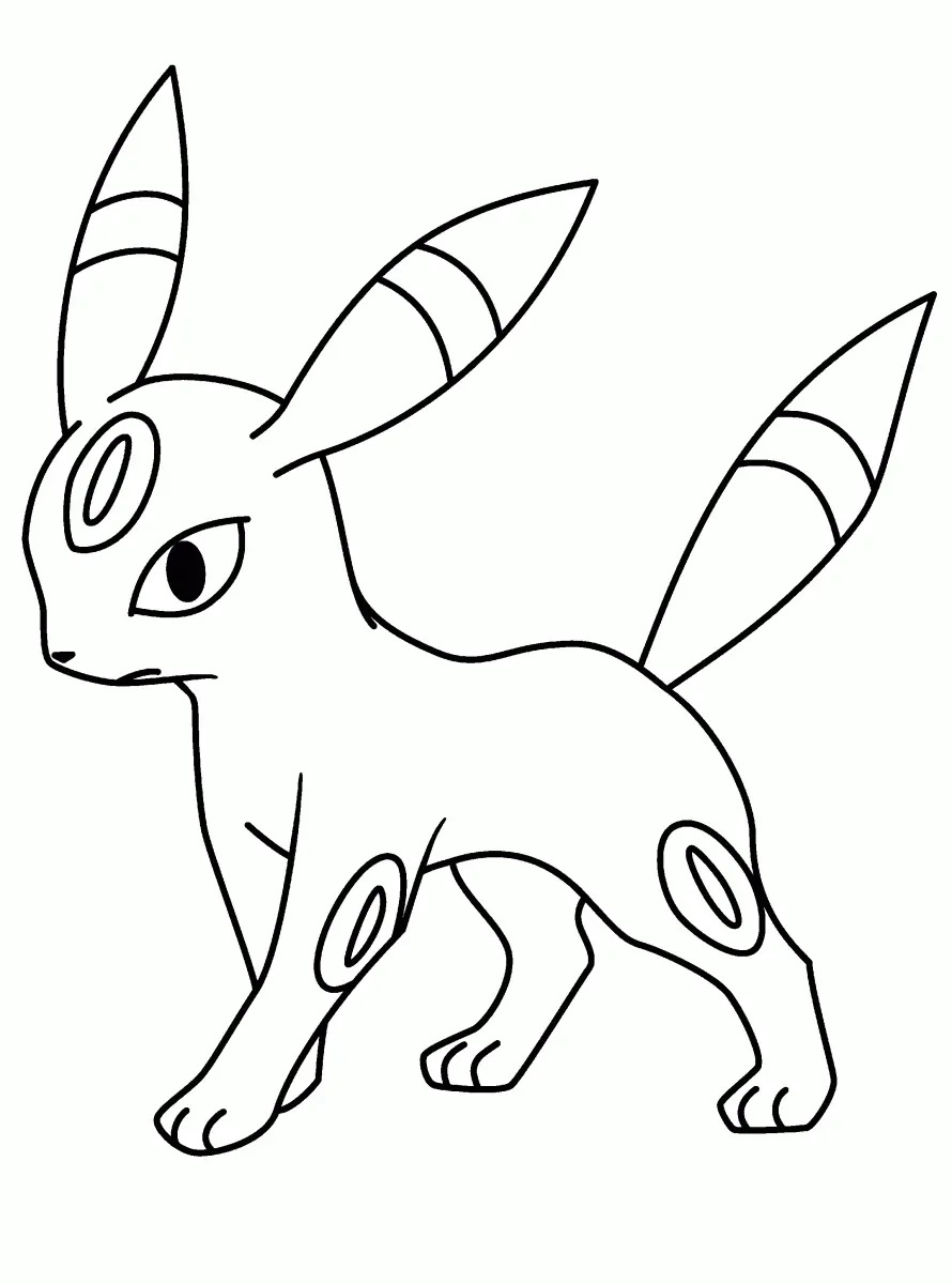 Çocuklar İçin Eevee Pokemon Boyama Sayfaları 