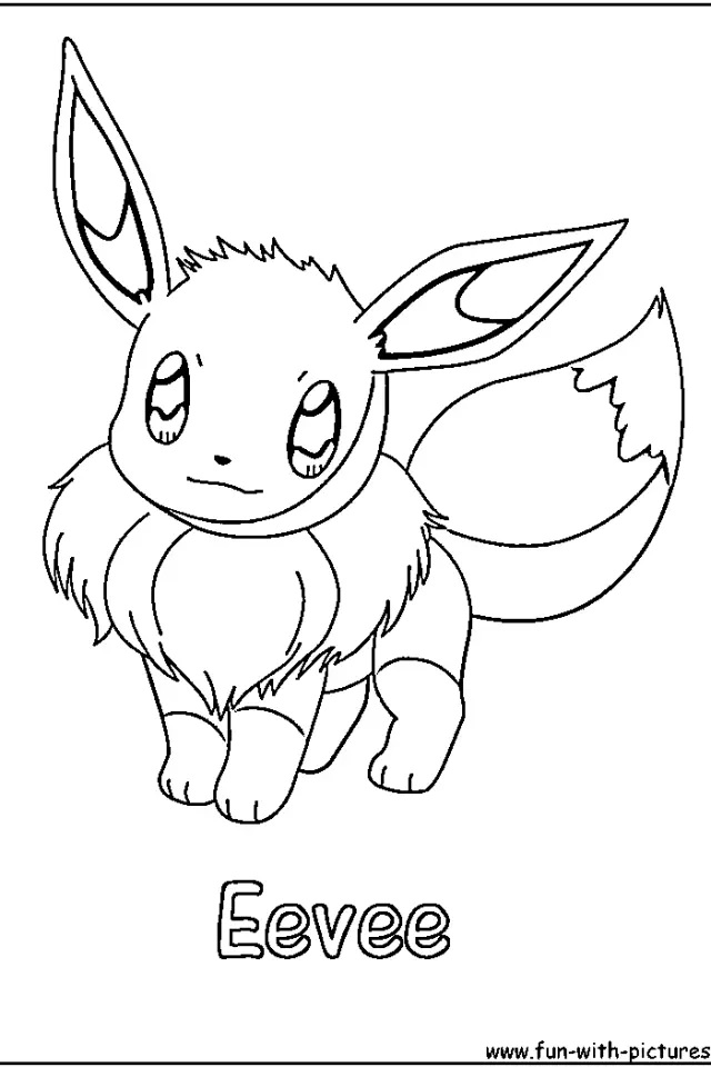 Çocuklar İçin Eevee Pokemon Boyama Sayfaları 