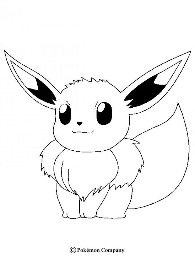 Çocuklar İçin Eevee Pokemon Boyama Sayfaları 