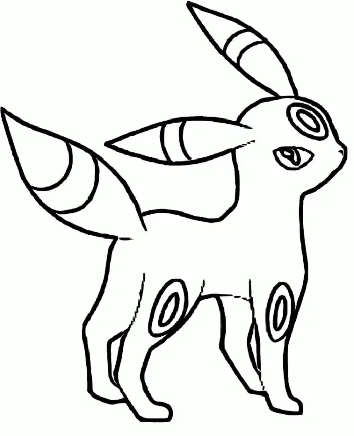 Çocuklar İçin Eevee Pokemon Boyama Sayfaları 