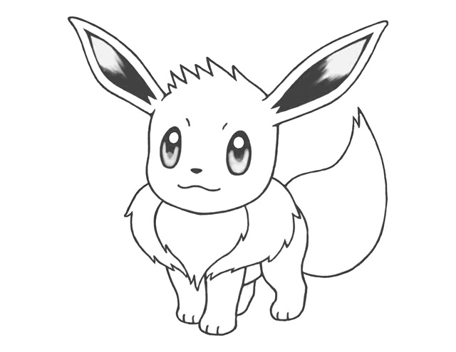 Çocuklar İçin Eevee Pokemon Boyama Sayfaları 