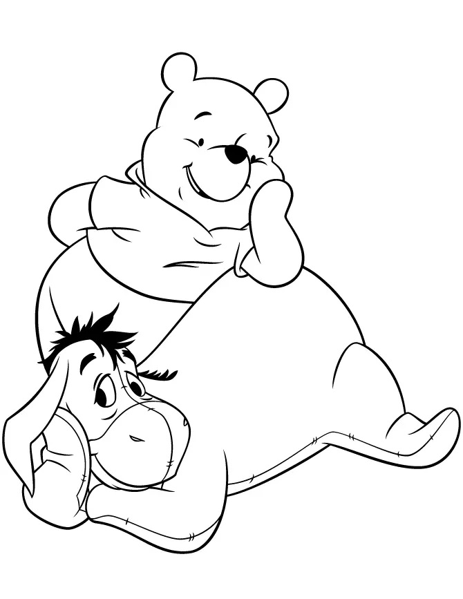 Çocuklar İçin Eeyore Boyama Sayfaları 