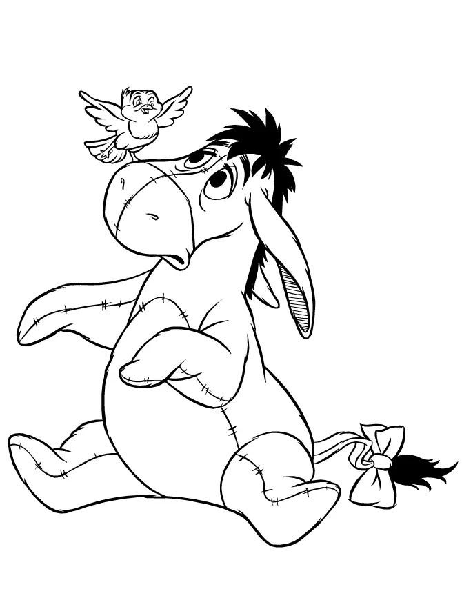 Çocuklar İçin Eeyore Boyama Sayfaları 