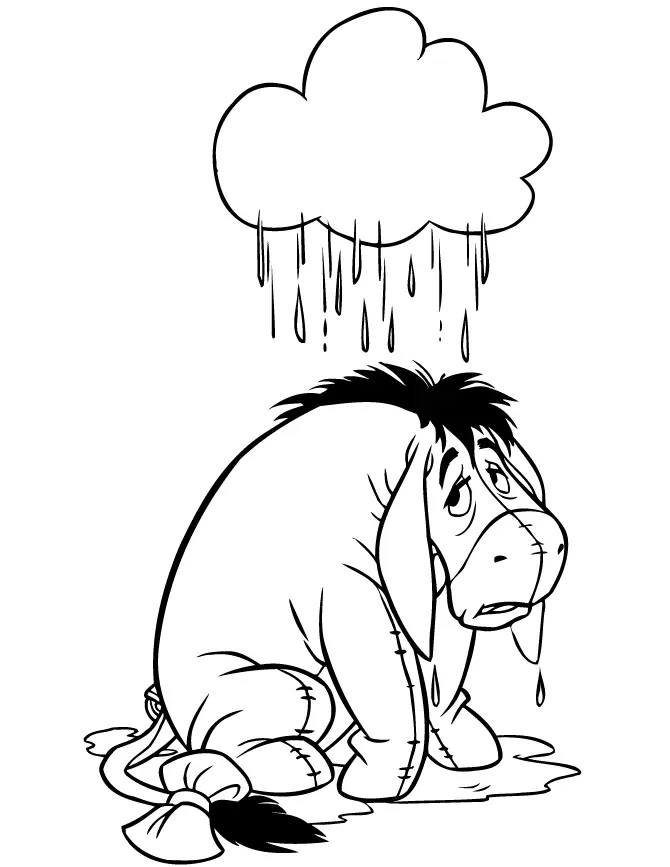 Çocuklar İçin Eeyore Boyama Sayfaları 