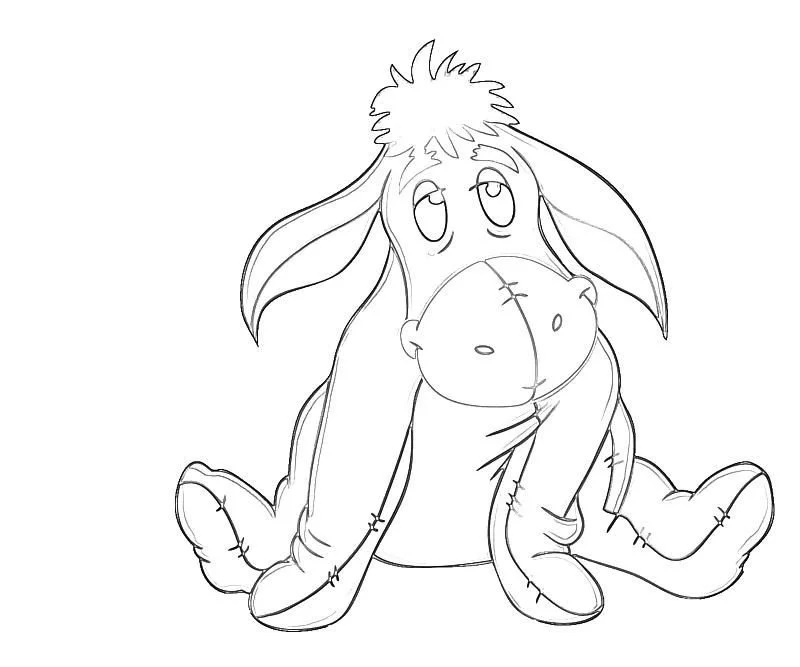 Çocuklar İçin Eeyore Boyama Sayfaları 
