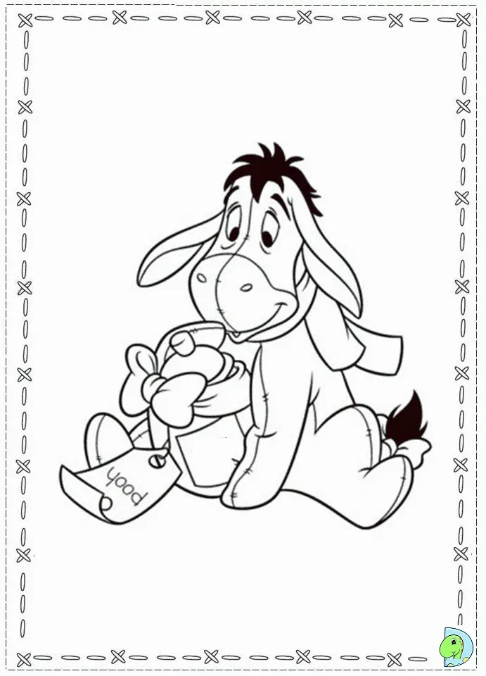 Çocuklar İçin Eeyore Boyama Sayfaları 