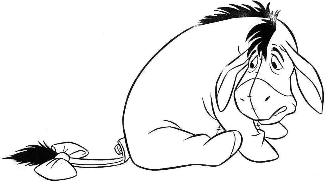 Çocuklar İçin Eeyore Boyama Sayfaları 