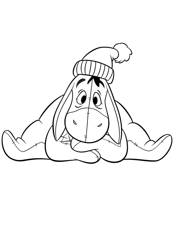 Çocuklar İçin Eeyore Boyama Sayfaları 