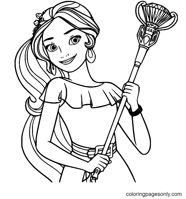 Çocuklar İçin Elena of Avalor Boyama Sayfaları 
