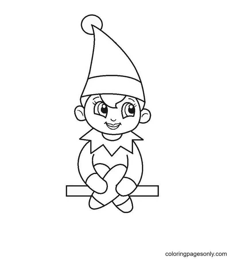 Çocuklar İçin Elf Boyama Sayfaları 