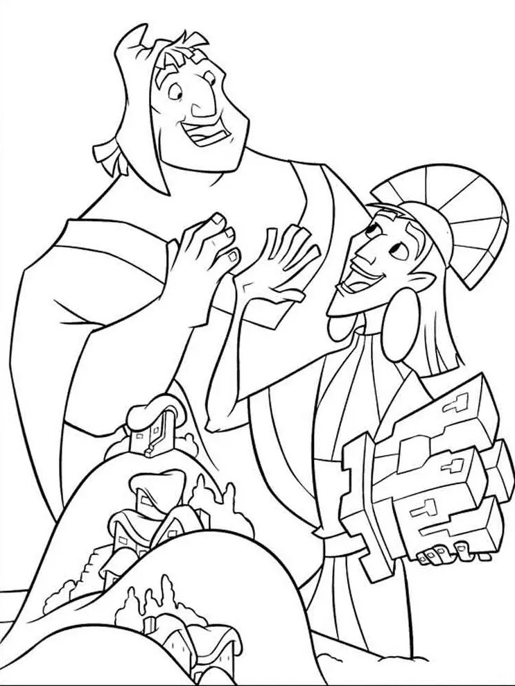 Çocuklar İçin Emperor s New Groove Boyama Sayfaları 