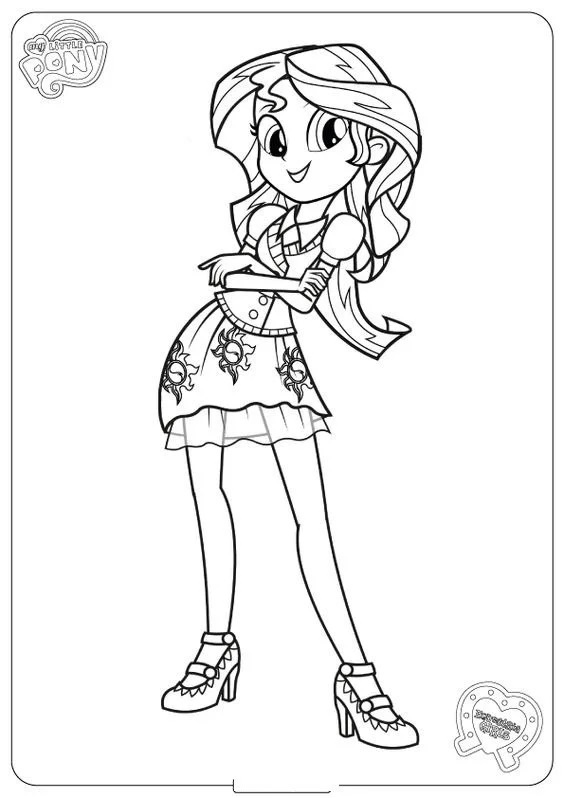 Çocuklar İçin Equestria Girls Boyama Sayfaları 