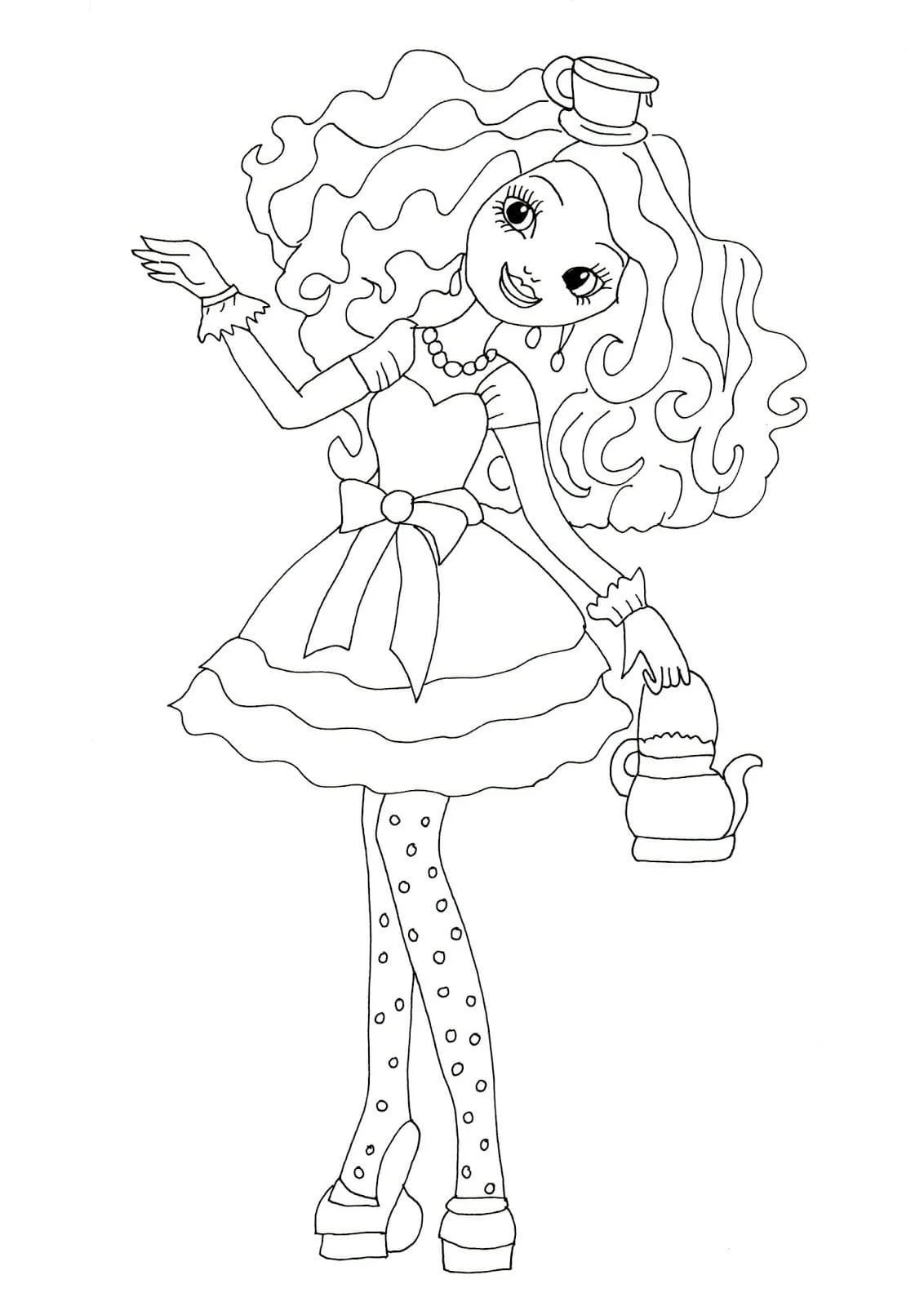 Çocuklar İçin Ever After High Boyama Sayfaları 