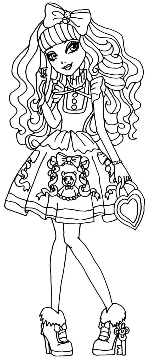 Çocuklar İçin Ever After High Boyama Sayfaları 
