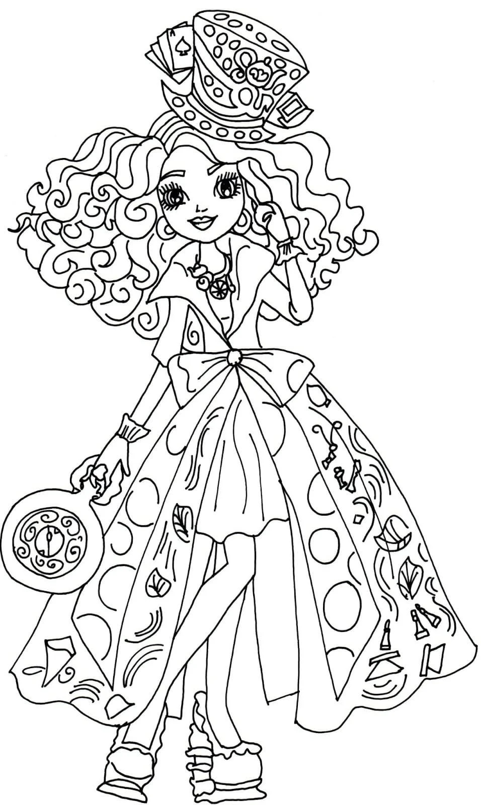 Çocuklar İçin Ever After High Boyama Sayfaları 