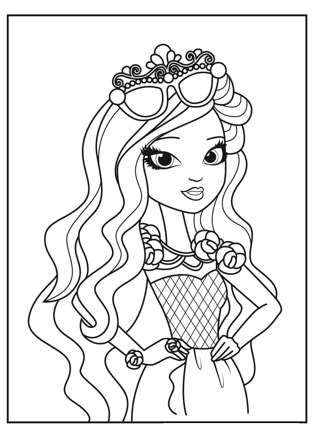 Çocuklar İçin Ever After High Boyama Sayfaları 