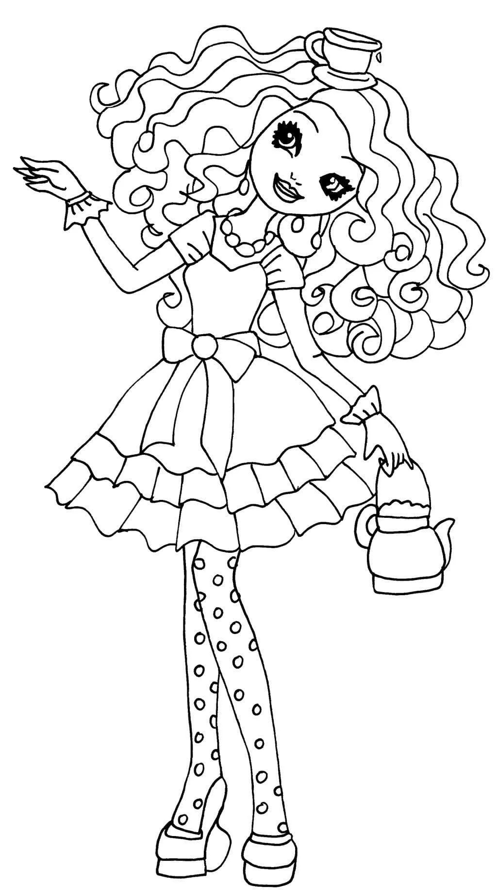 Çocuklar İçin Ever After High Boyama Sayfaları 