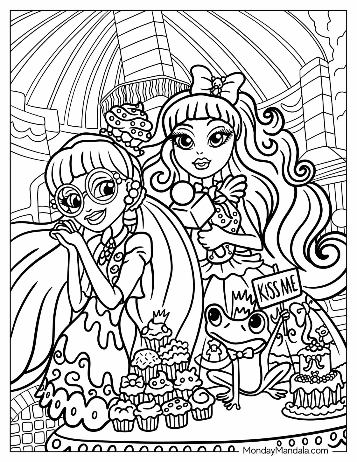 Çocuklar İçin Ever After High Boyama Sayfaları 