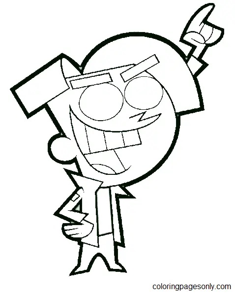 Çocuklar İçin Fairly Oddparents Boyama Sayfaları 