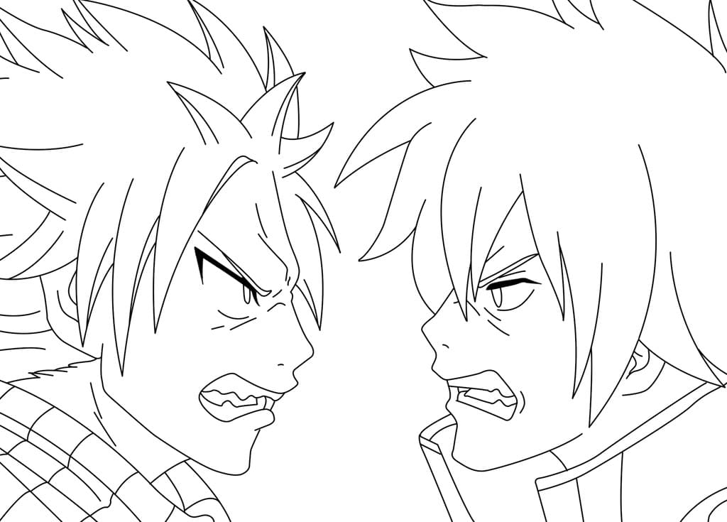 Çocuklar İçin Fairy Tail Boyama Sayfaları 
