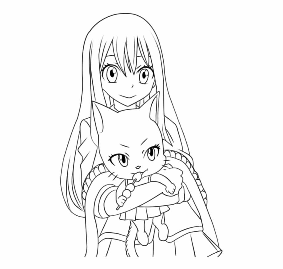 Çocuklar İçin Fairy Tail Boyama Sayfaları 