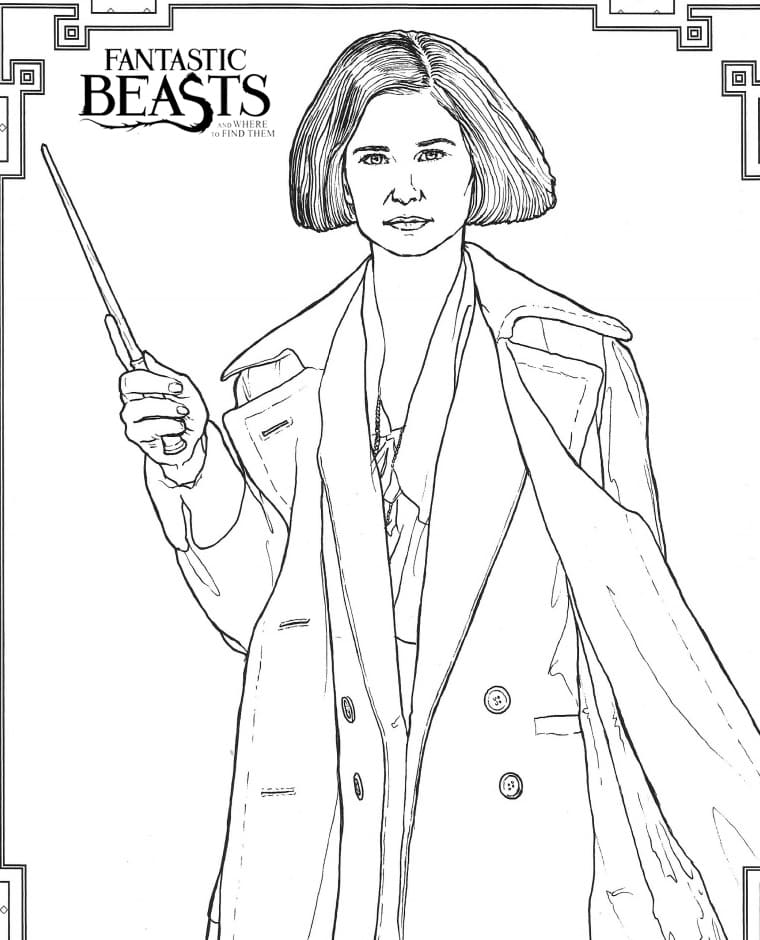Çocuklar İçin Fantastic Beasts Boyama Sayfaları 