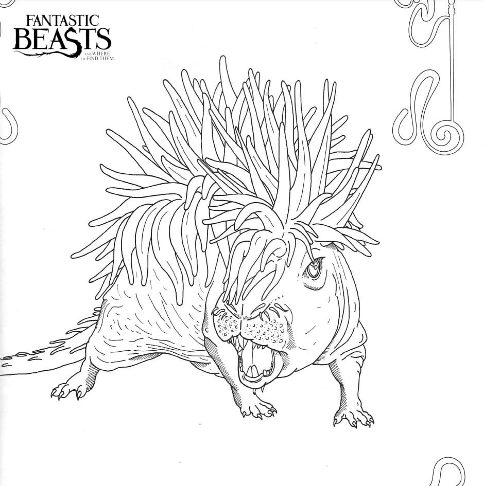 Çocuklar İçin Fantastic Beasts Boyama Sayfaları 