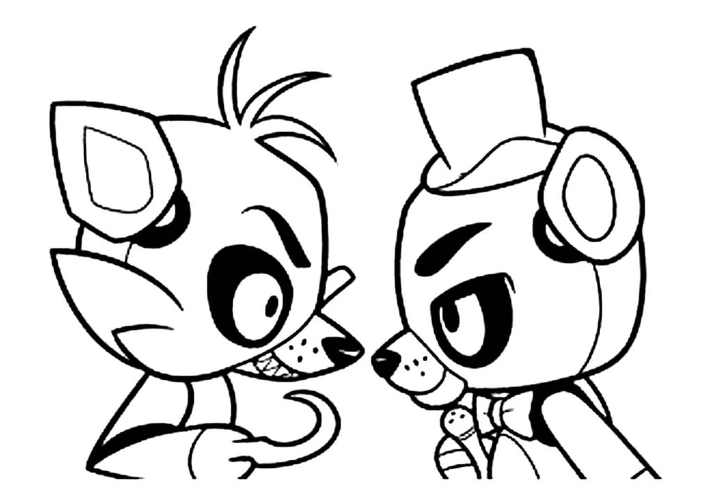 Çocuklar İçin Five Nights At Freddy Boyama Sayfaları 
