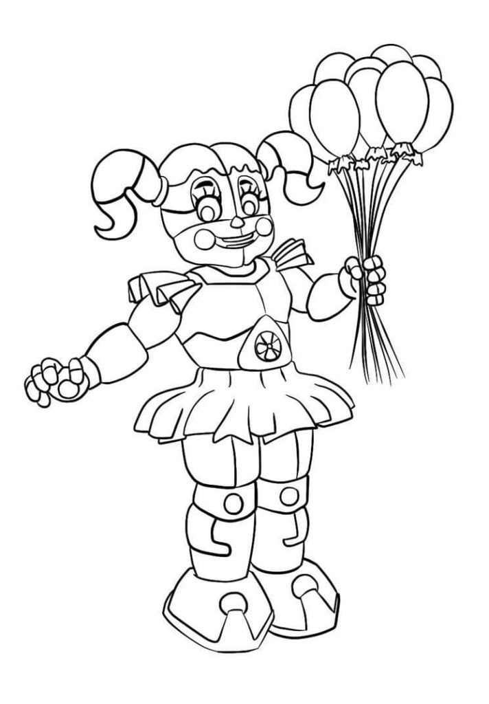 Çocuklar İçin Five Nights At Freddy Boyama Sayfaları 