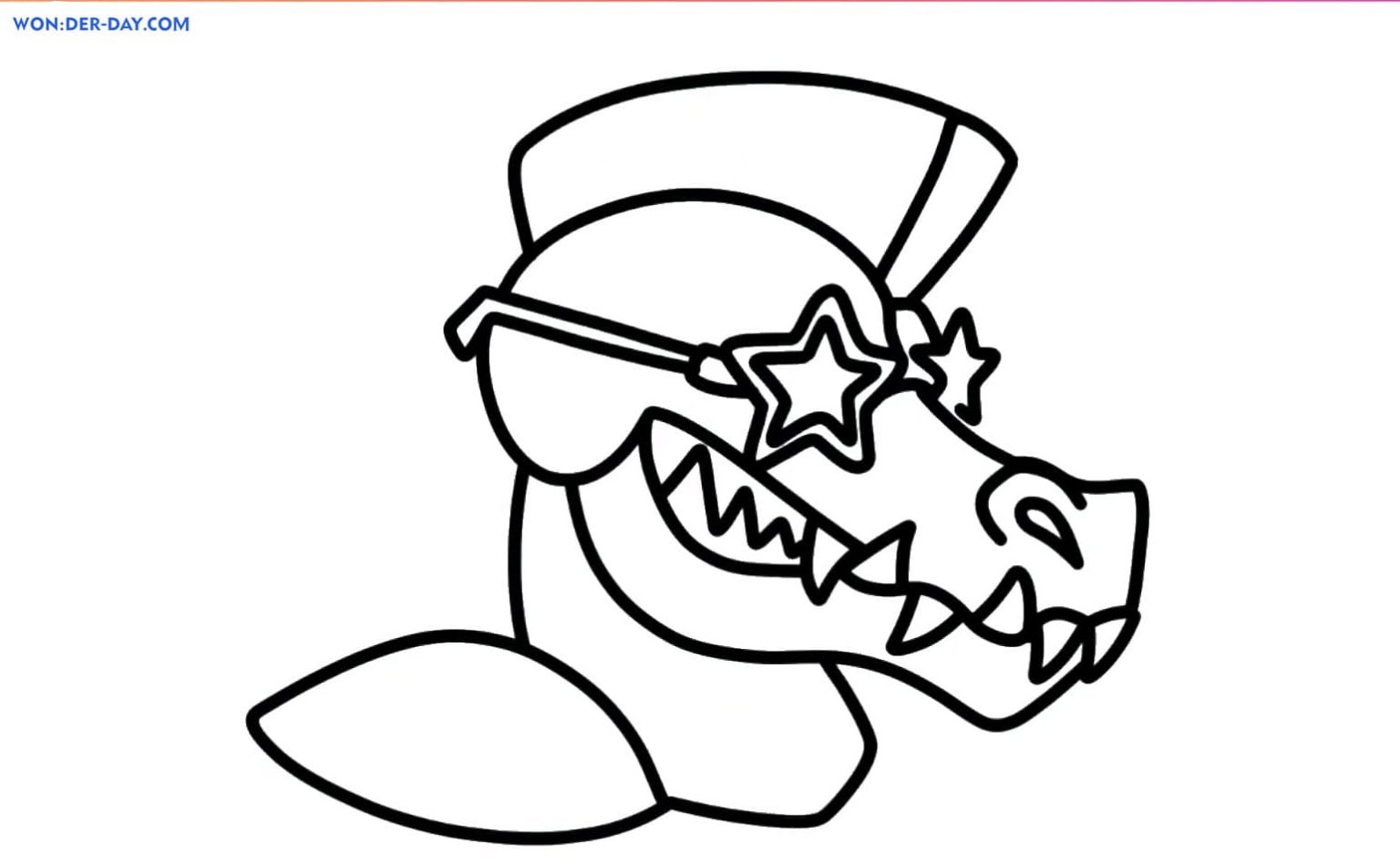 Çocuklar İçin Fnaf Gator Boyama Sayfaları 
