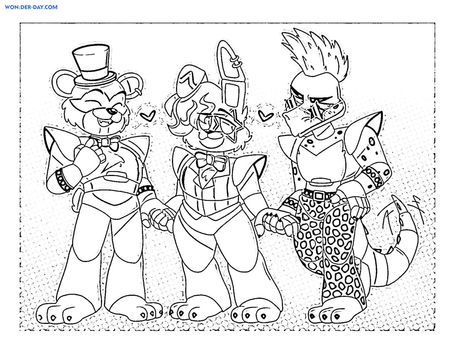 Çocuklar İçin Fnaf Gator Boyama Sayfaları 