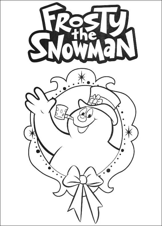 Çocuklar İçin Frosty the Snowman Boyama Sayfaları 