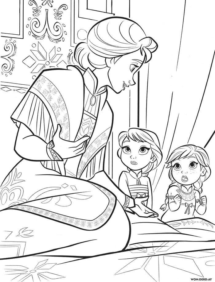 Çocuklar İçin Frozen-2 Boyama Sayfaları 