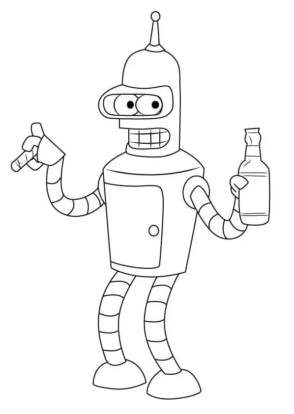 Çocuklar İçin Futurama Boyama Sayfaları 