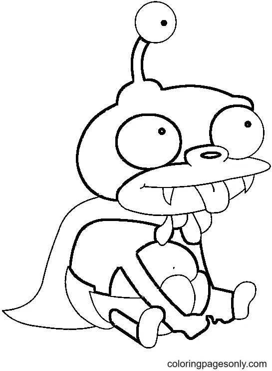 Çocuklar İçin Futurama Boyama Sayfaları 