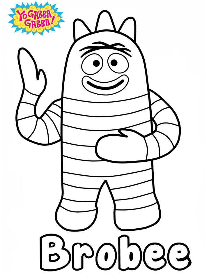 Çocuklar İçin Gabba Gabba Boyama Sayfaları 