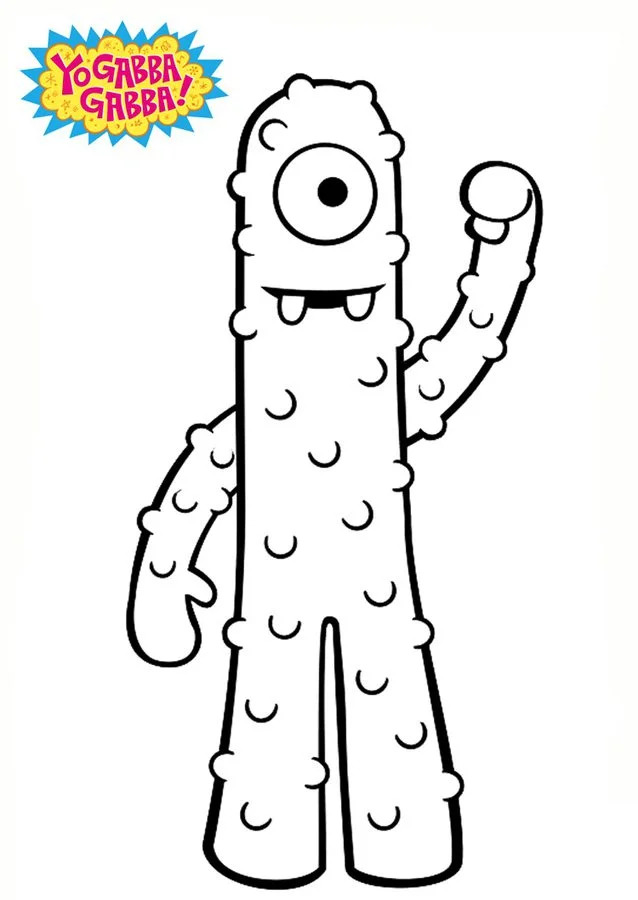 Çocuklar İçin Gabba Gabba Boyama Sayfaları 