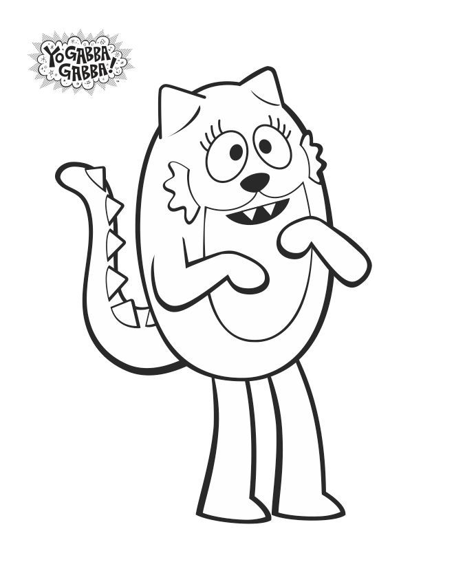 Çocuklar İçin Gabba Gabba Boyama Sayfaları 