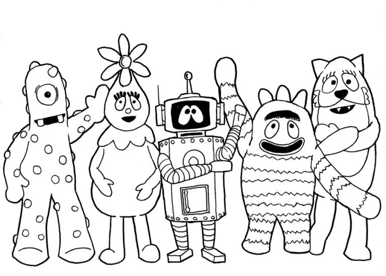 Çocuklar İçin Gabba Gabba Boyama Sayfaları 