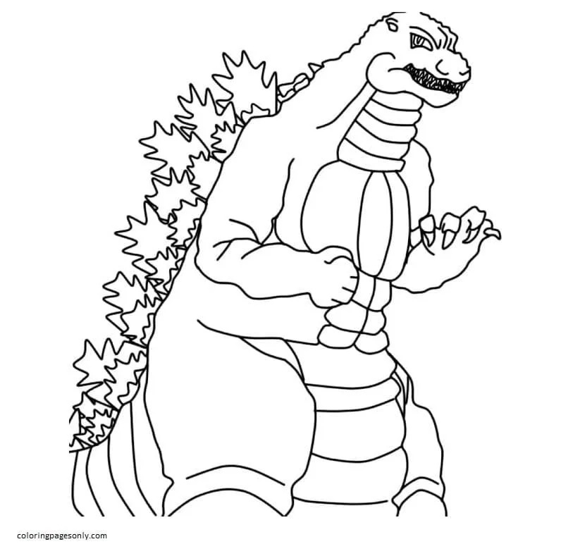 Çocuklar İçin Godzilla Boyama Sayfaları 