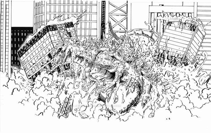 Çocuklar İçin Godzilla Boyama Sayfaları 