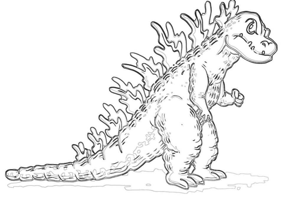 Çocuklar İçin Godzilla Boyama Sayfaları 