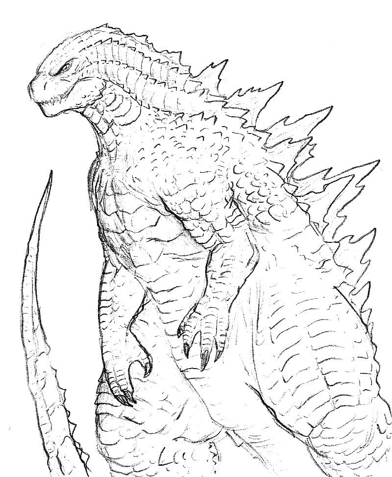Çocuklar İçin Godzilla Boyama Sayfaları 