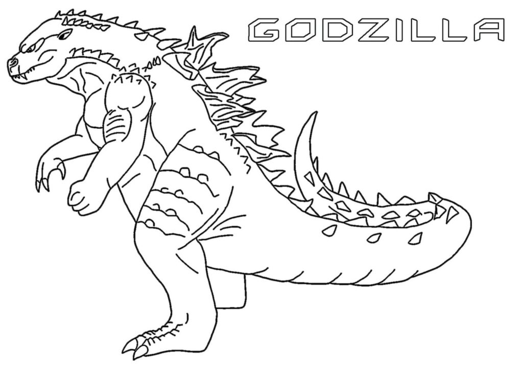Çocuklar İçin Godzilla Boyama Sayfaları 