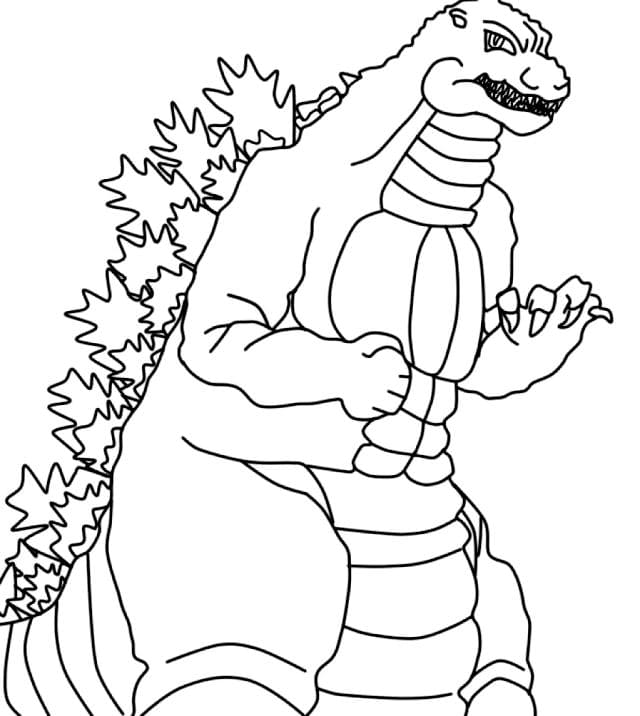 Çocuklar İçin Godzilla Boyama Sayfaları 