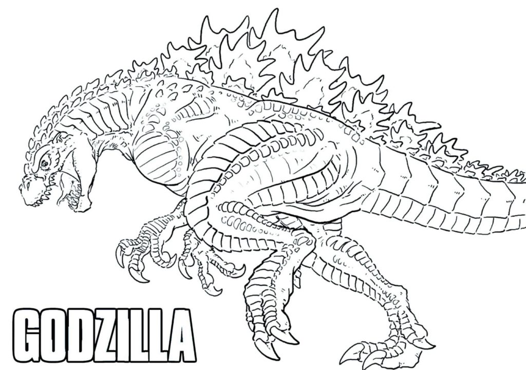 Çocuklar İçin Godzilla Boyama Sayfaları 