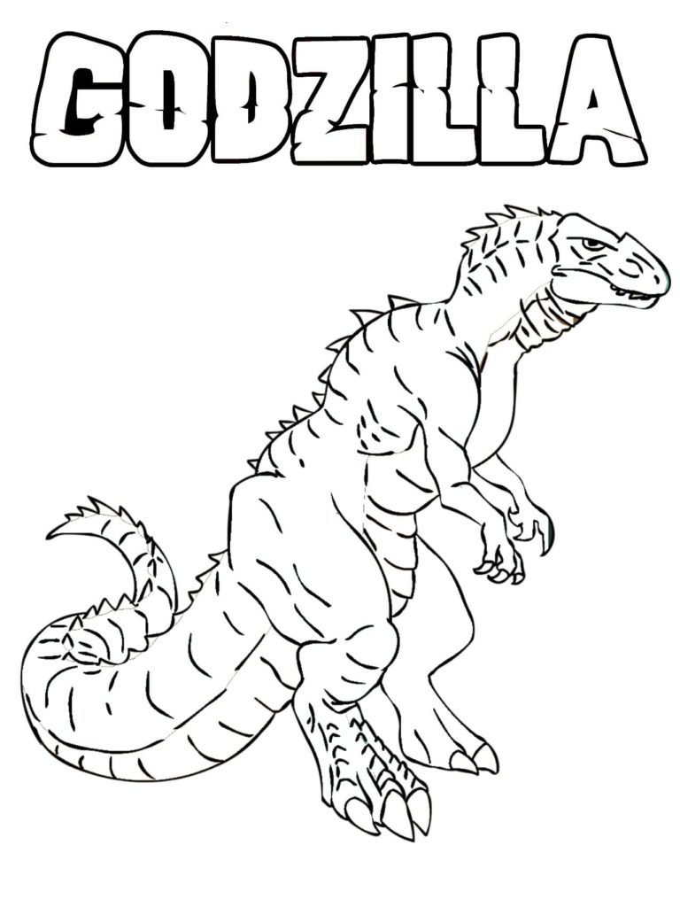 Çocuklar İçin Godzilla Boyama Sayfaları 