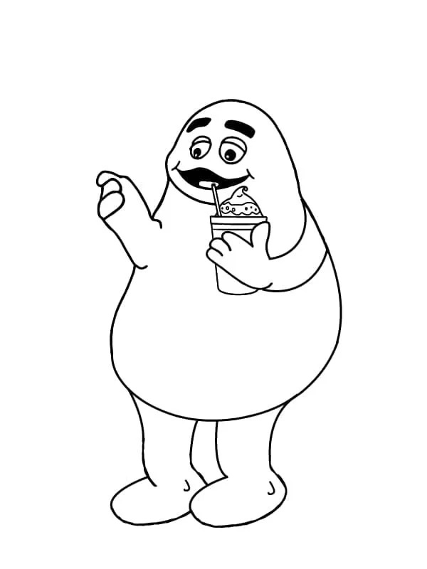 Çocuklar İçin Grimace Boyama Sayfaları 